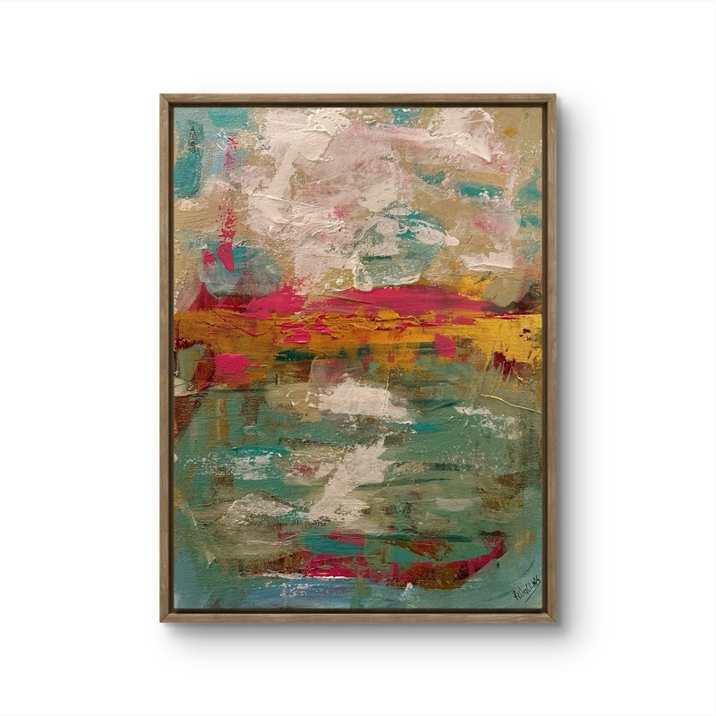 Landscape Original Art Canvas Signed Multicolored Brand New 11x14 Unframed