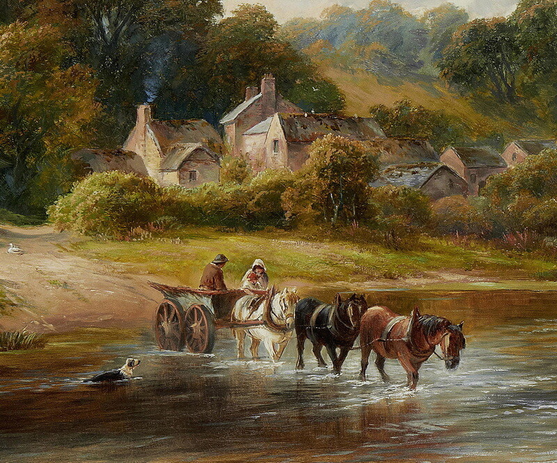 village landscape Classical Oil painting Wall art Giclee Printed on canvas P1072 gallery