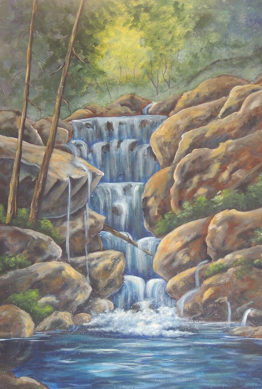 High Country Boulders 8×10 print on linen card stock of original oil painting