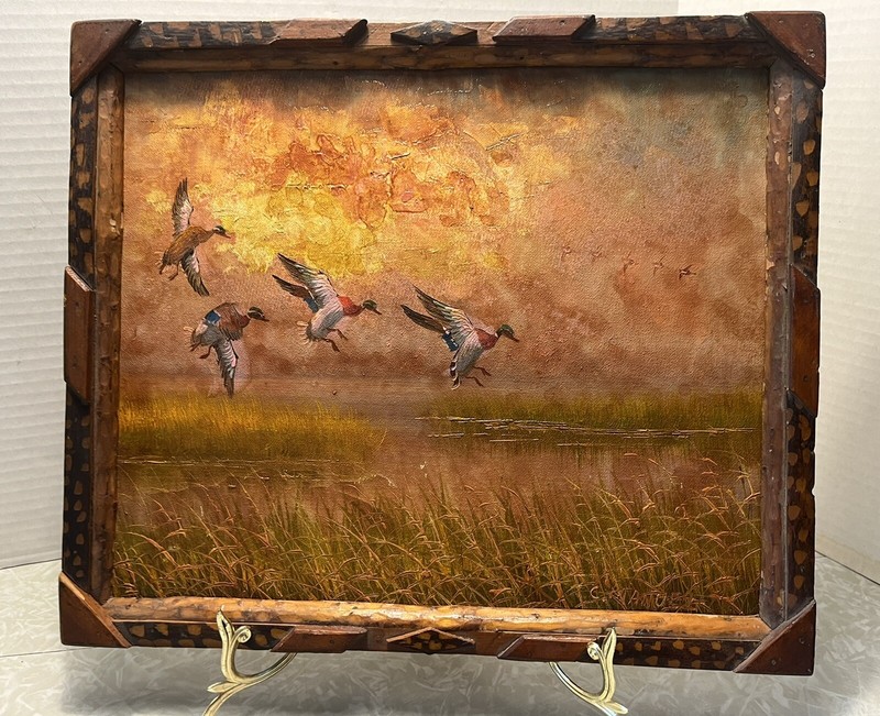 Original Duck Painting, signed C. Manuel gallery