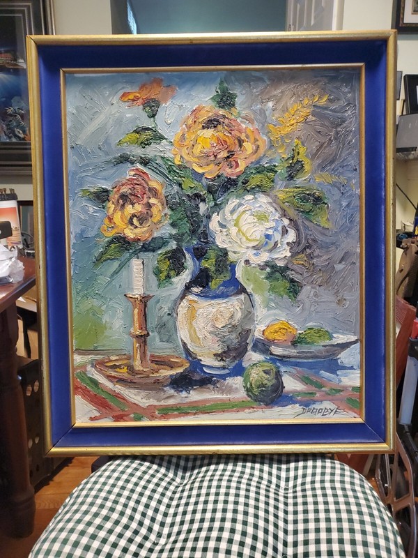 LARS DRAABYE! PAINTING «VASE OF FLOWERS»