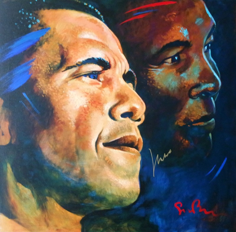 Simon Bull, Looking into the Future, Mixed Media – OA Serial – Ali Hand-Signed