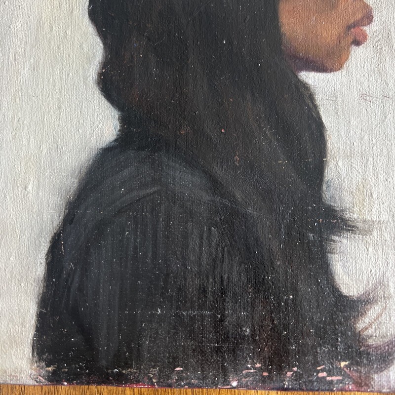 Satoshi Okada Japan Oil Painting Contemporary Black woman portrait "REPOSE" gallery