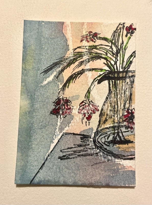ACEO Landscape Hand-Painted Original Watercolor Painting (2.5 x 3.5 inches)