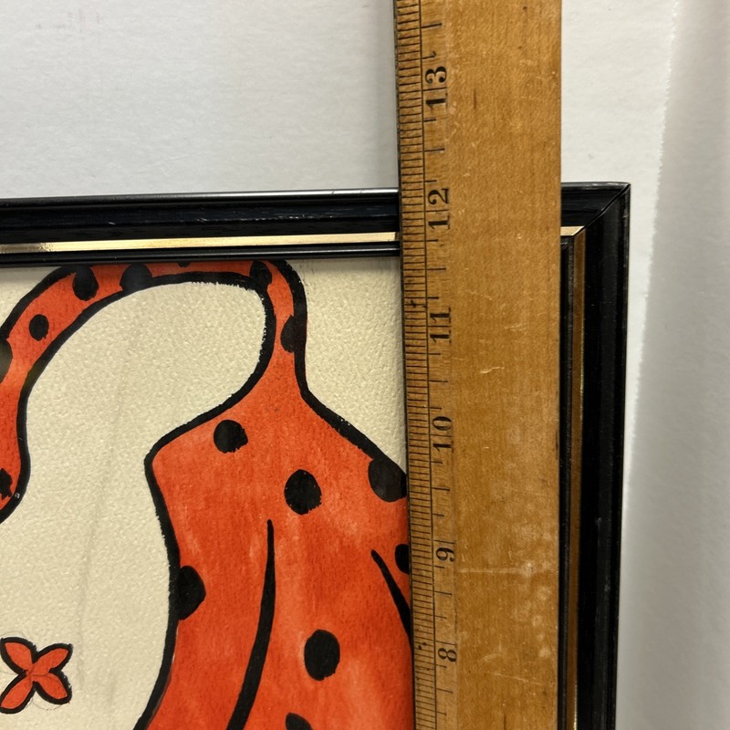 Hand Painted Kitschy Cute Leopard Cheetah Art Work Retro Groovy Vintage MCM gallery