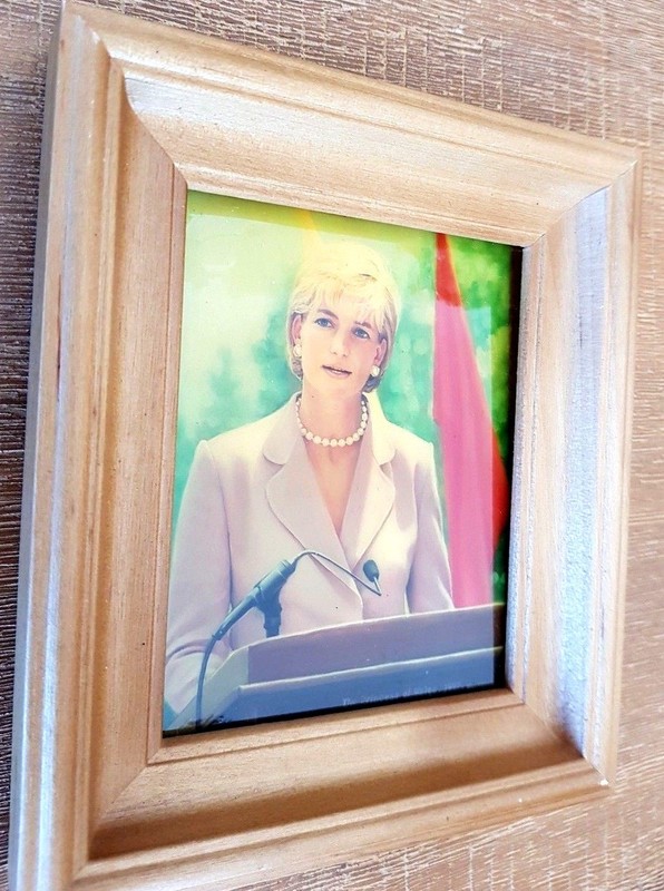 OLGA DIK – LOVELY, ORIGINAL OIL PAINTING «POW PRINCESS DIANA” – SIGNED – FRAMED