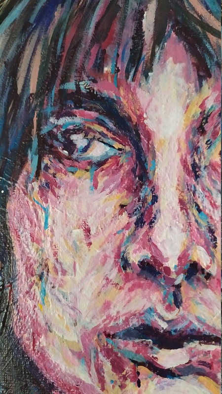 Nico Stylized Portrait (Velvet Underground), Original Painting, 2018 12x12" gallery