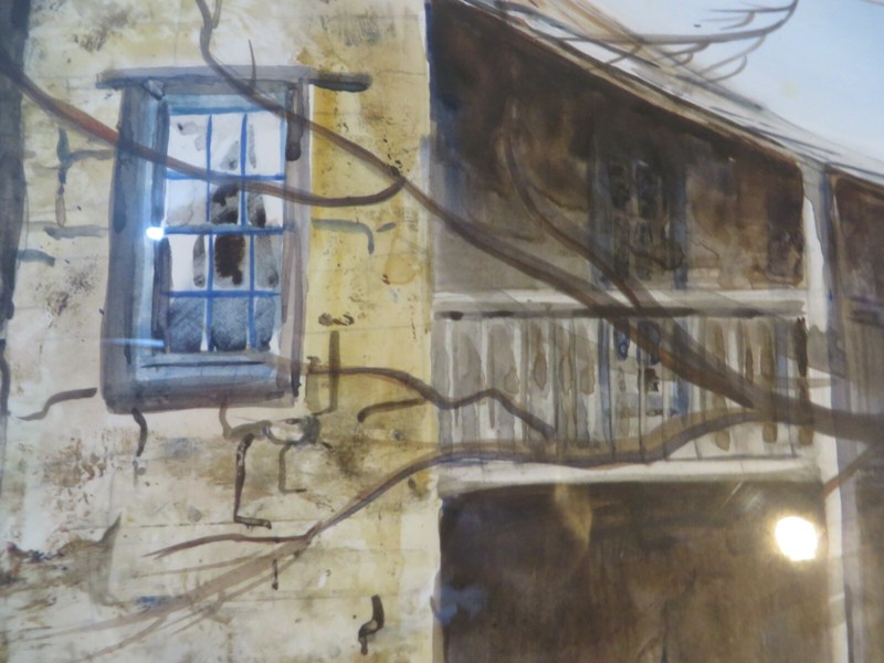 JANE E. JONES ORIGINAL WATER COLOR REKNOWED DALLAS ARTIST FRAMED 13 1/2" X 19" gallery
