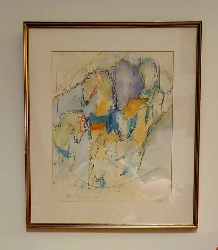 Art Work Signed By May Page Watercolor Painting Of Horses 🖌️🎨 gallery