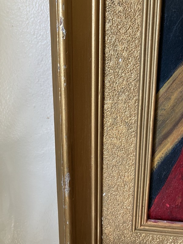 Vintage Jesus Painting Wood Frame Savior Donald Trimm Egg Tempera Brother Dennis gallery
