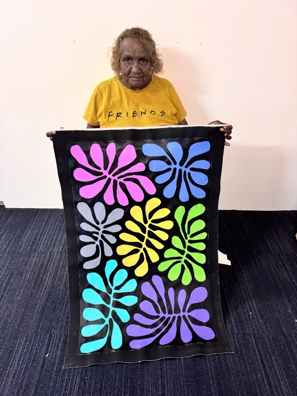 Debra Nangala McDonald 💕Aboriginal Art COA Supplied 97cm X 63cm DM3011-C