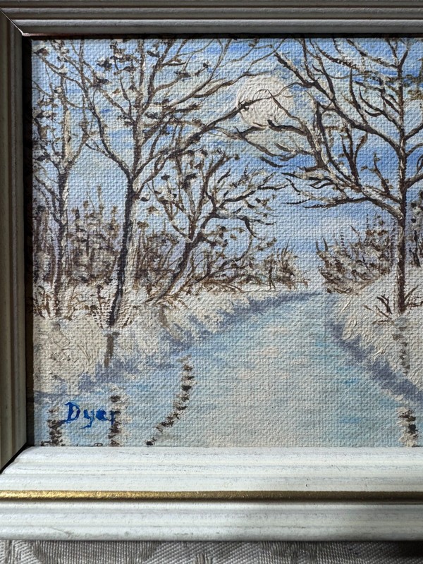 Small Dyer "Landscape Scene" Oil Painting #4 - Signed And Framed gallery