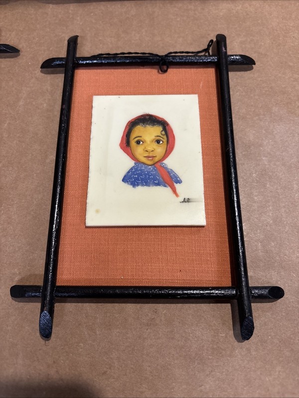 Vintage Four Original Miniature Portraits by Solomon Nogard Amazing Jewish #SS gallery