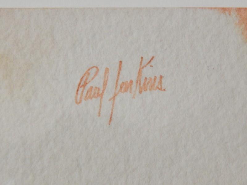 Paul Jenkins “Eye of Love” Watercolor on Paper, Signed Front & Verso, Paris 1960 gallery