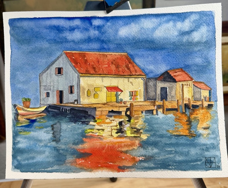 Painting by Michele G. Hackney Replenish Watercolor, Signed Original, 8×10″ OOAK
