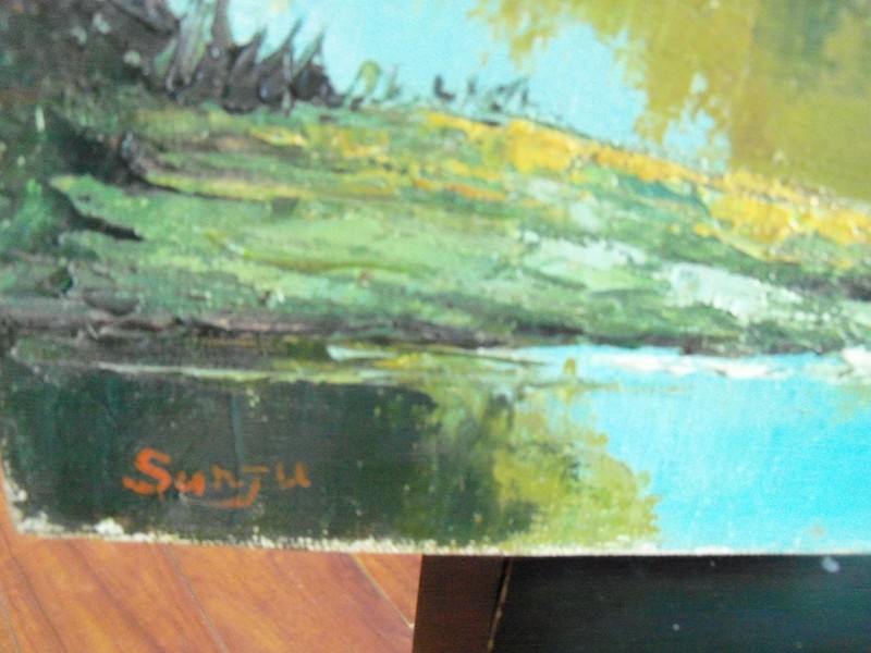 OLD OIL ON CANVAS SIGNED gallery