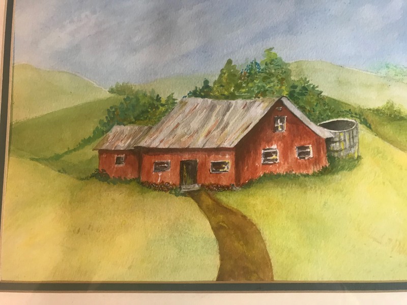 Vintage F.P Daar? "Farmhouse Scene" Watercolor Painting - Signed And Framed gallery