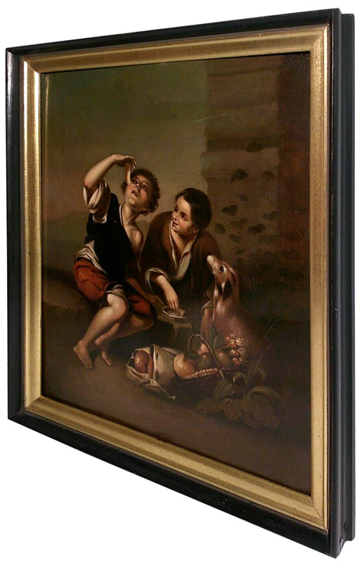 AFTER BARTOLOME ESTEBAN MURILLO, SPAIN 1618-1682 19TH C COPY OIL on TIN PAINTING gallery