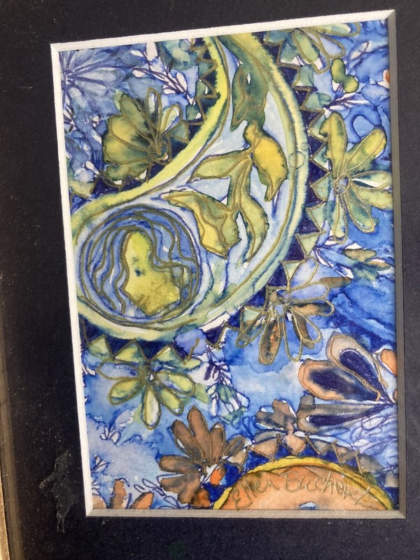 Original 3×5 Watercolor Art In Frame Ellen Buchert Utah