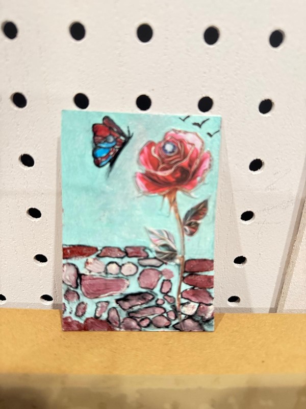 ACEO Original Artwork – mix media-textured-Original Signed Art