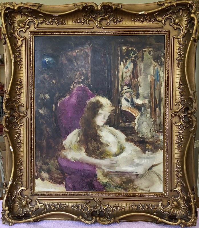 CSÓK ISTVÁN OIL PAINTING / Hungarian Impressionist / Zuzu Olvas Original c.1923