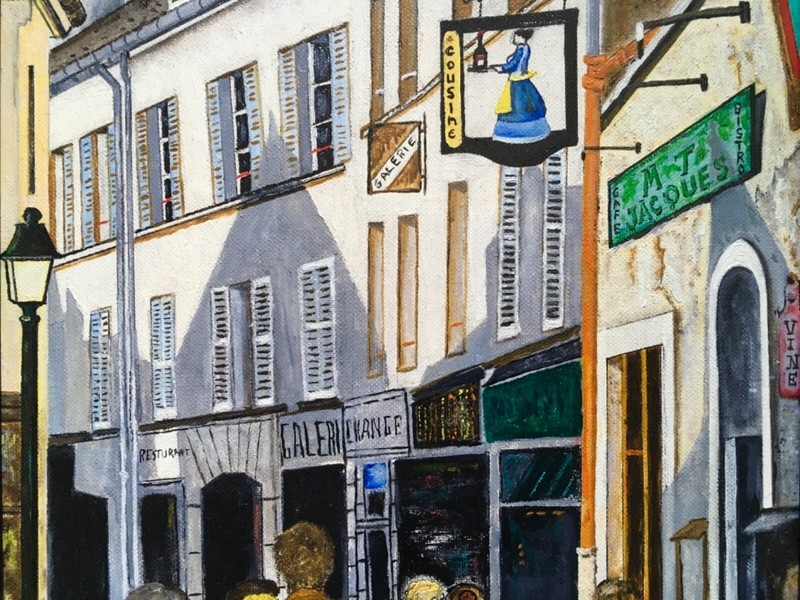 Contemporary Expressionism Amsterdam City Street Scene People Figures Mystery gallery