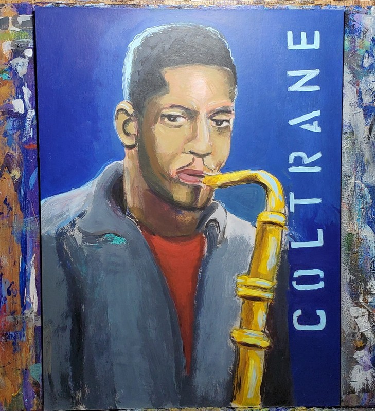 John Coltrane Painting Original Jazz Musician Music Art