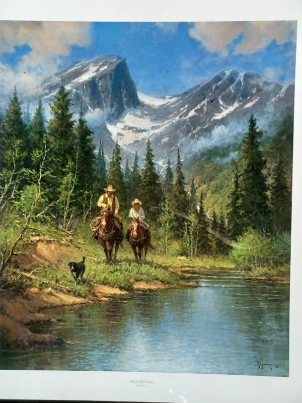 «Beside Still Waters» by G Harvey. Framed Special Edition Print, includes COA
