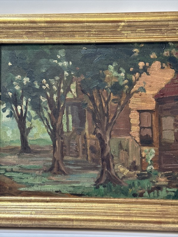 ANTIQUE IMPRESSIONIST PAINTING LANDSCAPE LENARD KESTER CALIFORNIA NEW YORK OIL gallery