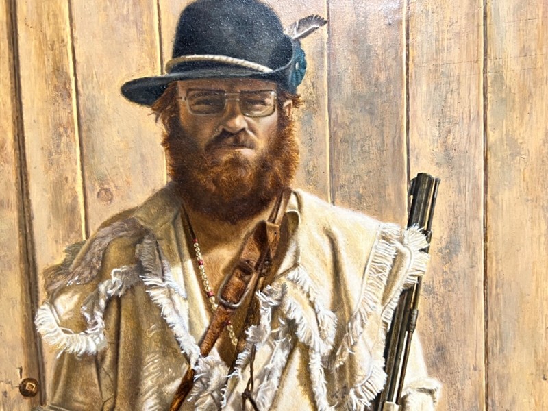 George A. Bush , 1988 Original oil painting, Civil War era Mountain Man gallery