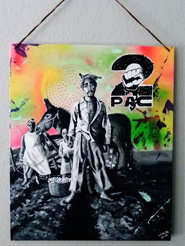 2pac Tupac Shakur 16 x 20 Flat Board iCONS Graphics Acrylic Painting gallery