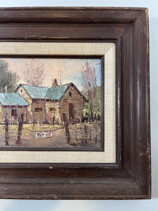 JACK HOWARD BUCKLEY DISNEY STUDIO ARTIST VINTAGE HOUSE LANDSCAPE OIL PAINTING gallery