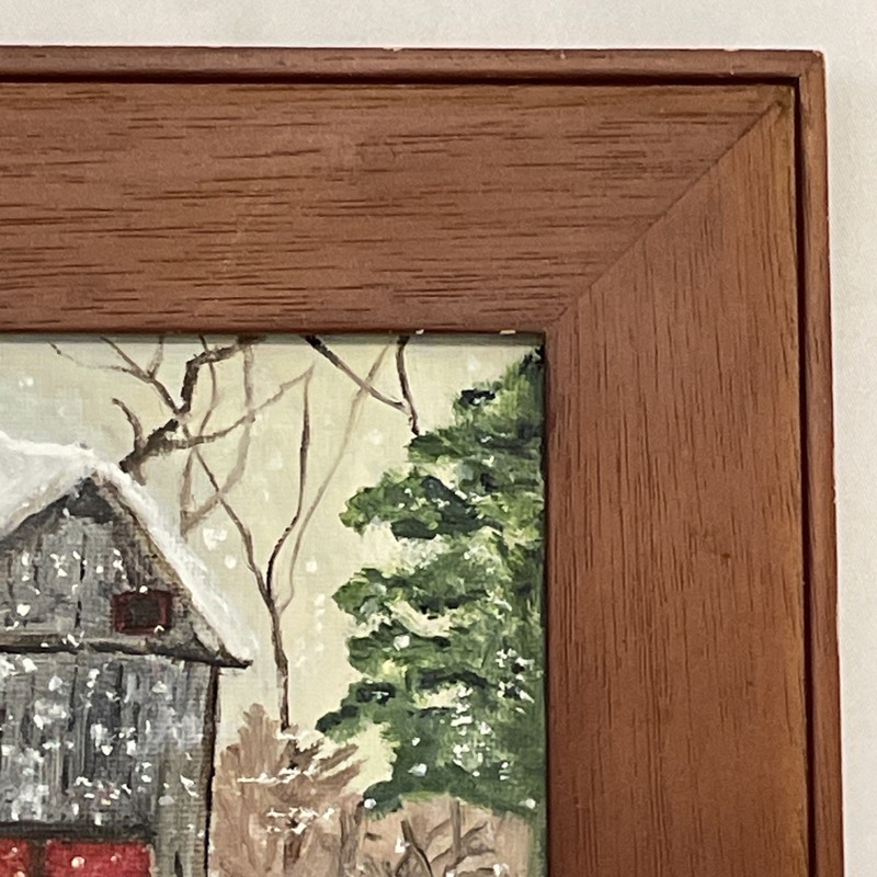 Original Oil Painting “Barn On Irish Hill” Red Barn Farmhouse Country 5” x 7” gallery