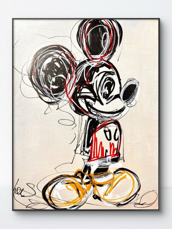 SAMATOWIC Cartoon Mouse 11×14 Handmade Original Signed Kids Fun Wall Art 276
