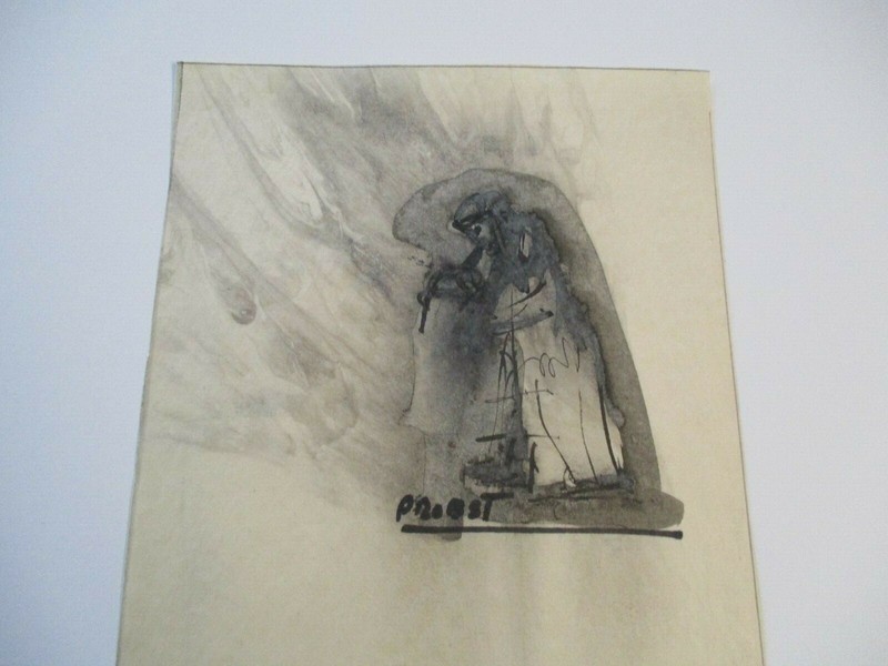 JOACHIM PROBST PAINTING PORTRAIT ABSTRACT EXPRESSIONISM MID CENTURY 1950’S