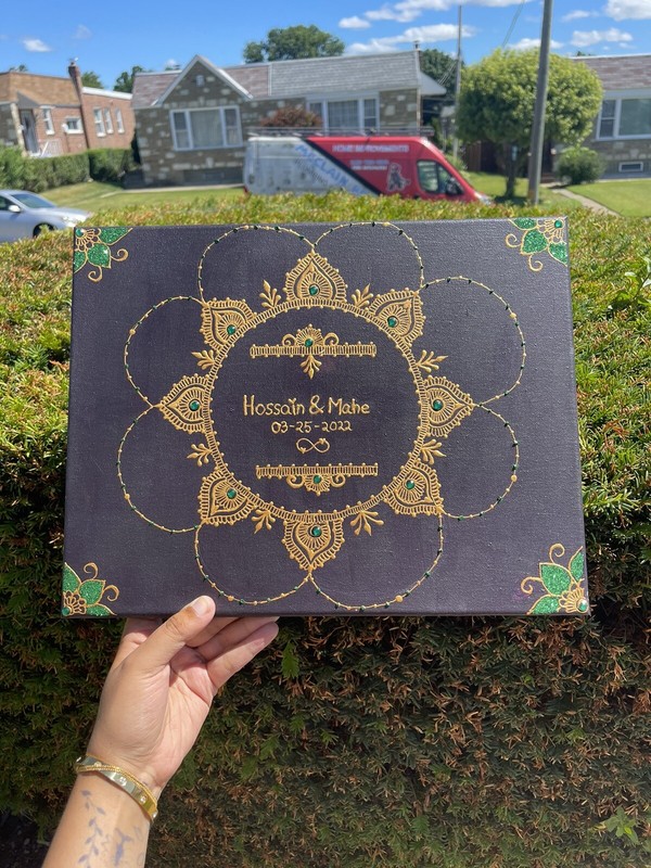 Handmade Customized Henna Designed Canvas