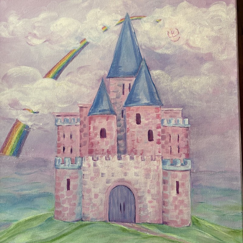 Princess Unicorn Wall Art Hand Painted 18 X 24 gallery