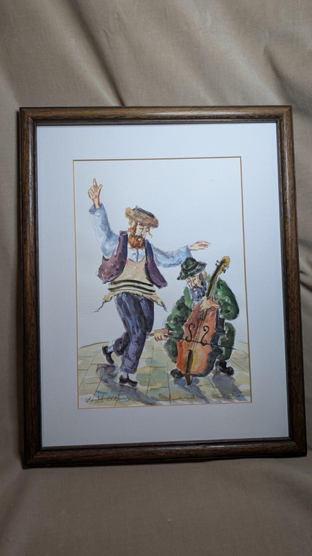 Judaica Vintage Watercolor Painting On Paper 17,5″х13,5″