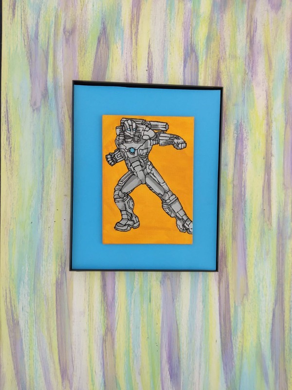 War Machine Marvel «Rhodey» 5×7 Flat Canvas Painting