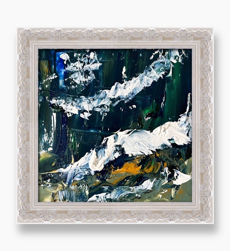 Malibu Abstract Expressionism Artwork • Ocean Foam & Coastal Energy Textured Art gallery