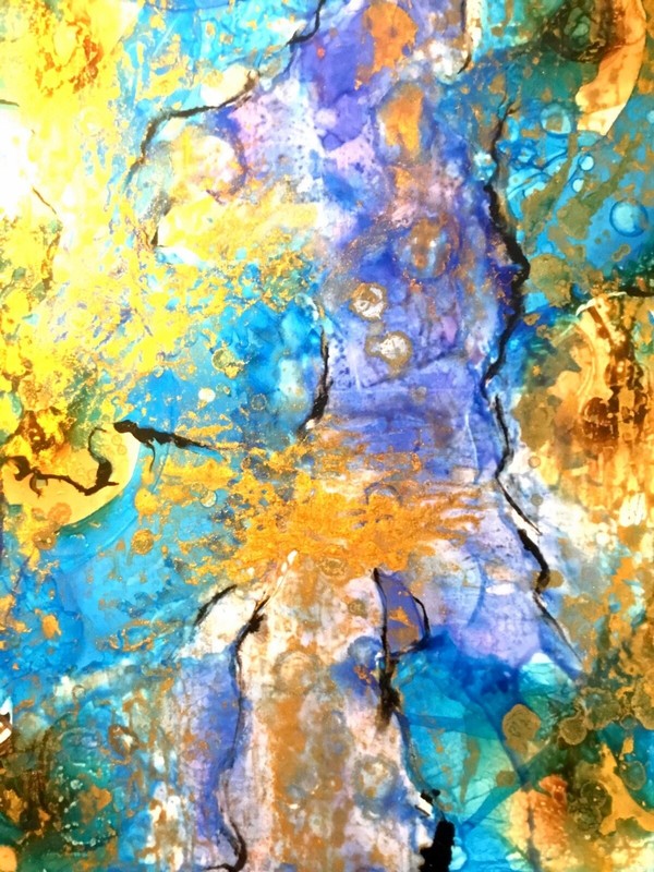 Abstract Alcohol Ink Painting on Yupo Paper gallery