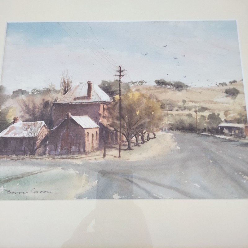 Original Signed Barry Green Watercolour Painting Outback Store QLD AUSTRALIA