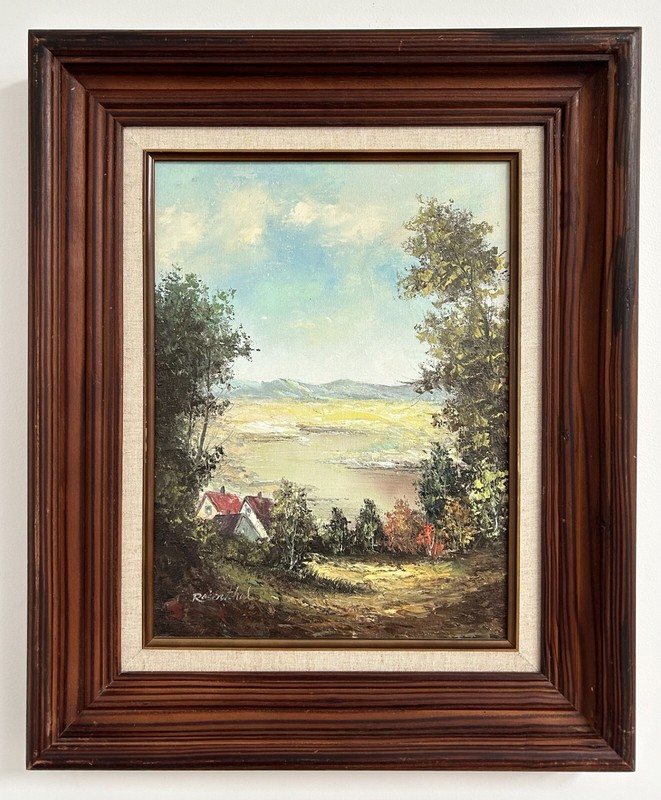 ROSENTHAL SIGNED OIL ON CANVAS LANDSCAPE PAINTING ORIGINAL 19”x 23”