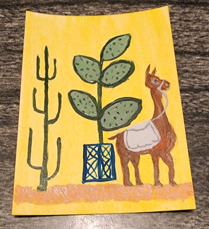 ACEO Art Card Original Acrylic Scenes of Lima by Gabu