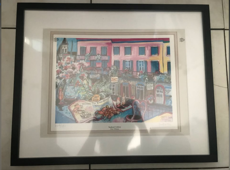 #664 Framed Life Styles Of The French Quarter New Orleans by Mary Pierce Lowrey
