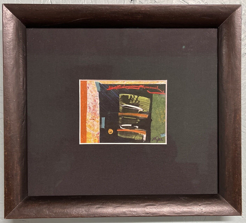 Mamie Joe «Faith» Original Mixed Media Abstract Contemporary Art Framed