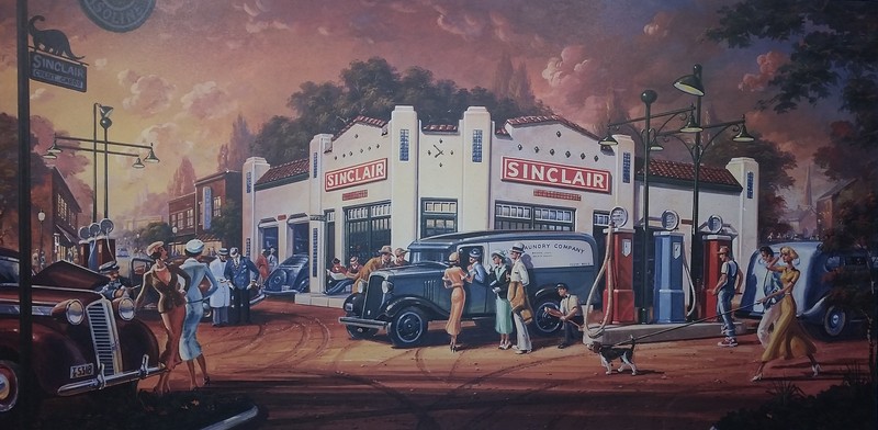 Michael Young, WHEN SERVICE WAS SERVICE S/N Print, Sinclair Gas Station Pumps
