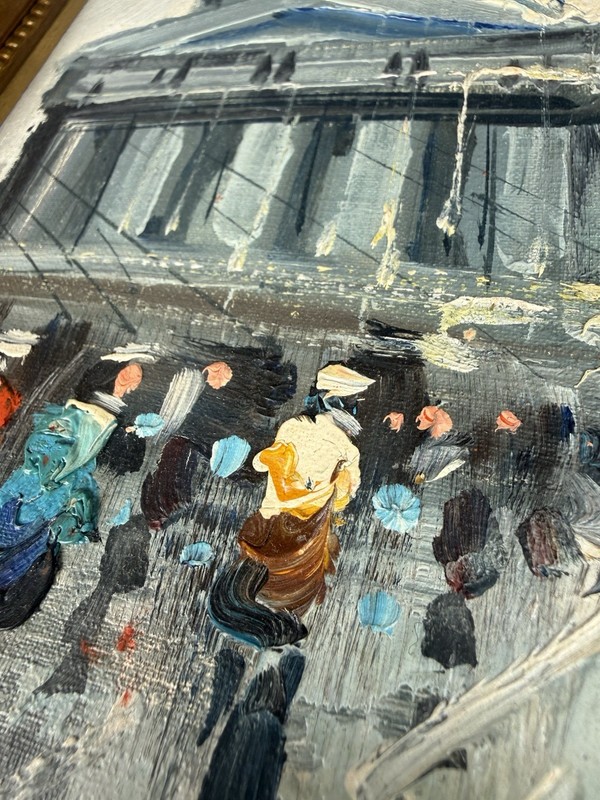 Pair Original Vintage Antonio DeVity Paris Street Scene oil Painting Originals gallery