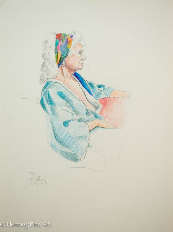 Bob Holden Disney Artist Original Art Beautiful Vintage Nude Female Portrait 16
