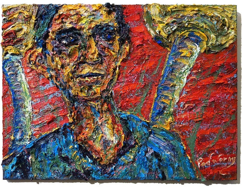 24x18" MODERN ORIGINAL OIL█PAINTING█VINTAGE IMPRESSIONIST█ART SIGNED ABSTRACT A